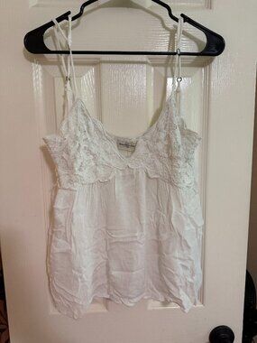 Abercrombie & Fitch white lace camisole